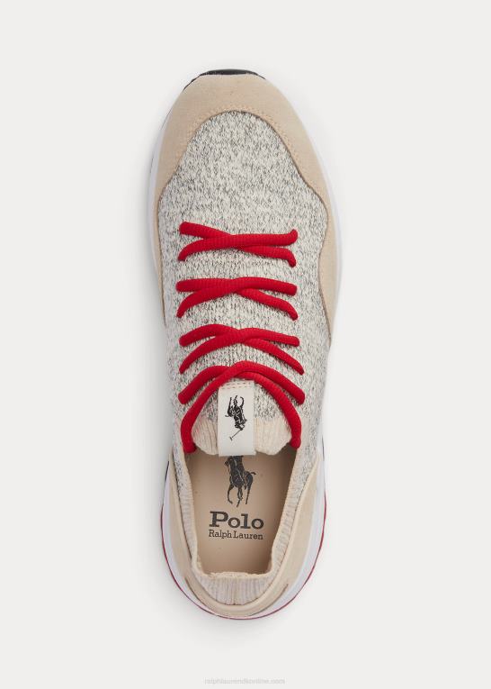 lysegrå lyng Mænd Ralph Lauren trackster 200ii strik sneaker Z426B1963