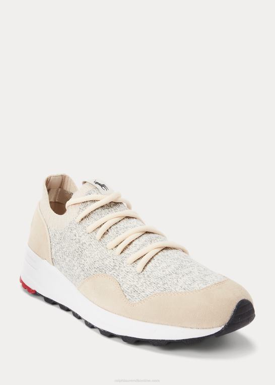 lysegrå lyng Mænd Ralph Lauren trackster 200ii strik sneaker Z426B1963