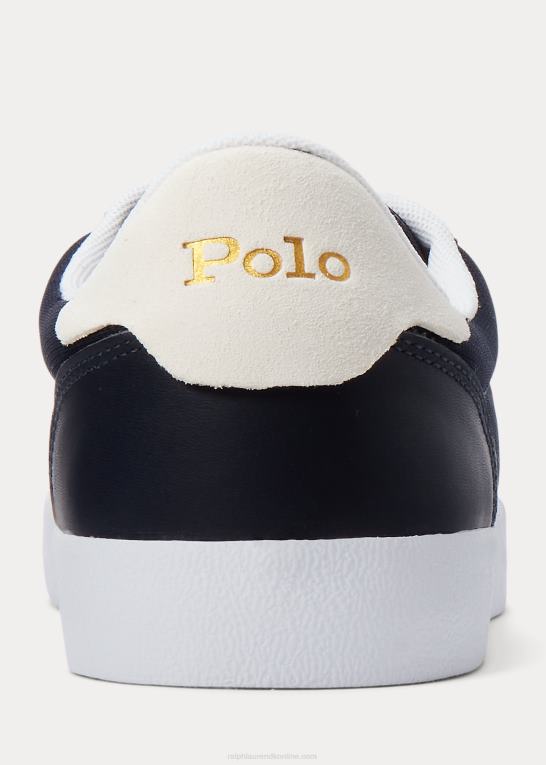 marineblå/creme Mænd Ralph Lauren domstol lav-top sneaker Z426B1980
