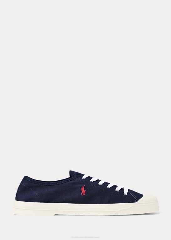newport navy/rød Mænd Ralph Lauren essence 100 canvas cap-toe sneaker Z426B2043
