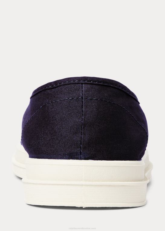 newport navy/rød Mænd Ralph Lauren essence 100 canvas cap-toe sneaker Z426B2043