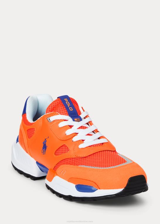 orange/kongelig Mænd Ralph Lauren joggersneaker i ruskind og mesh Z426B1974