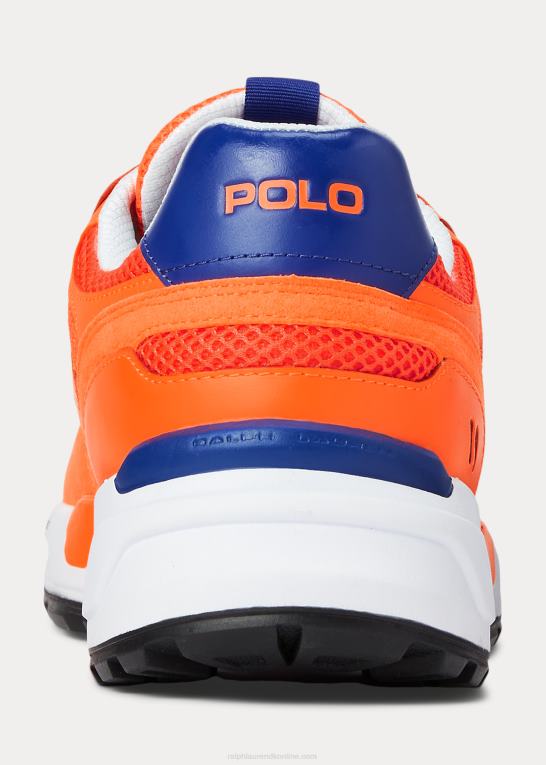 orange/kongelig Mænd Ralph Lauren joggersneaker i ruskind og mesh Z426B1974