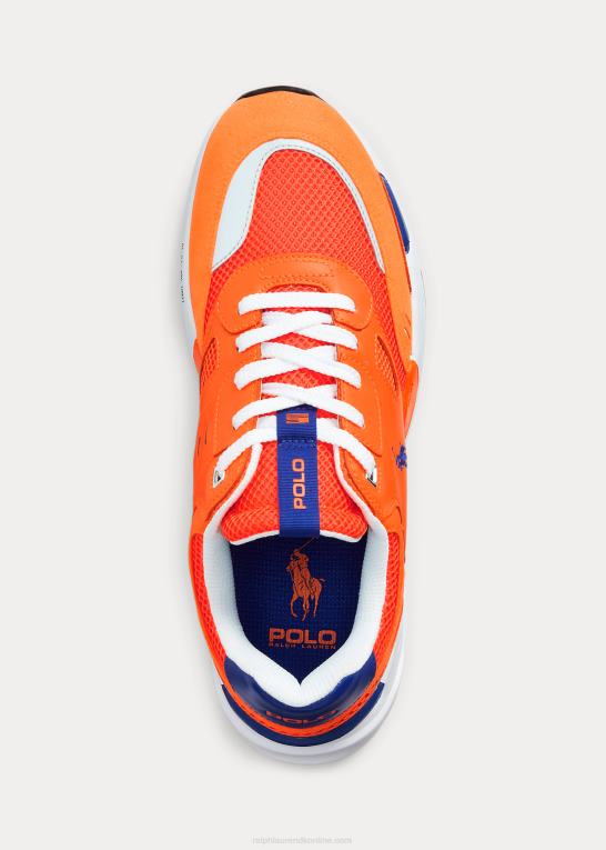 orange/kongelig Mænd Ralph Lauren joggersneaker i ruskind og mesh Z426B1974