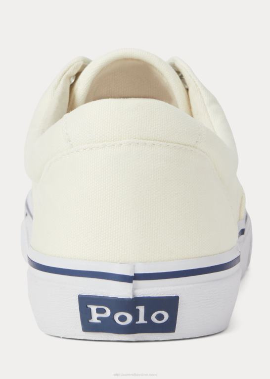 pergament creme Mænd Ralph Lauren keaton canvas sneaker Z426B2029