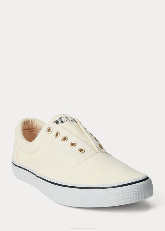 pergament creme Mænd Ralph Lauren keaton canvas sneaker Z426B2029