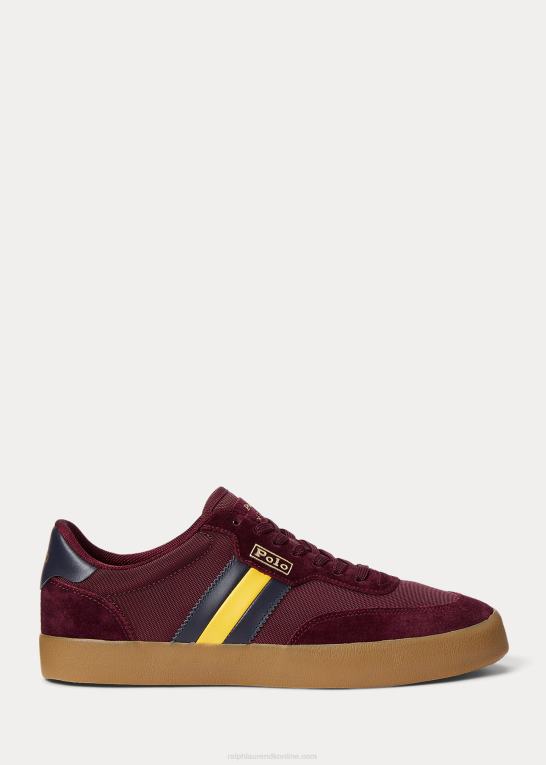 rig rubin Mænd Ralph Lauren lav-top sneaker med hof-ruskindspaneler Z426B1984