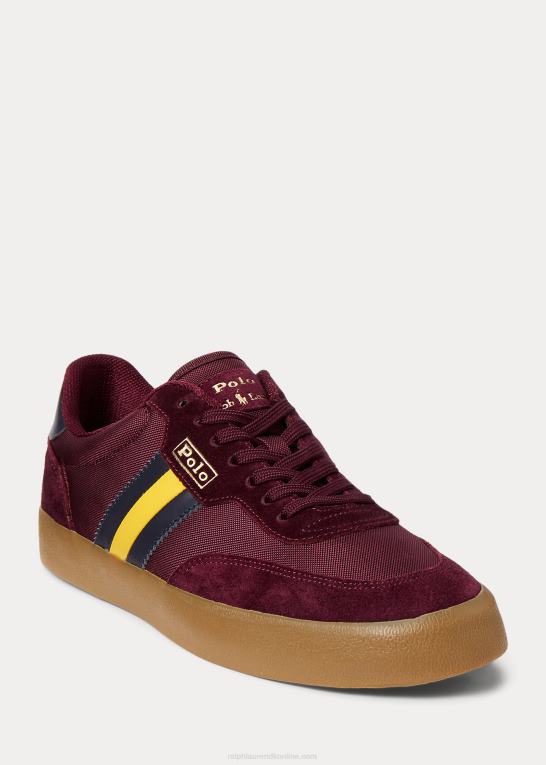 rig rubin Mænd Ralph Lauren lav-top sneaker med hof-ruskindspaneler Z426B1984