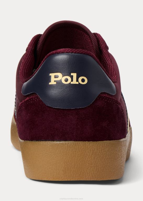 rig rubin Mænd Ralph Lauren lav-top sneaker med hof-ruskindspaneler Z426B1984