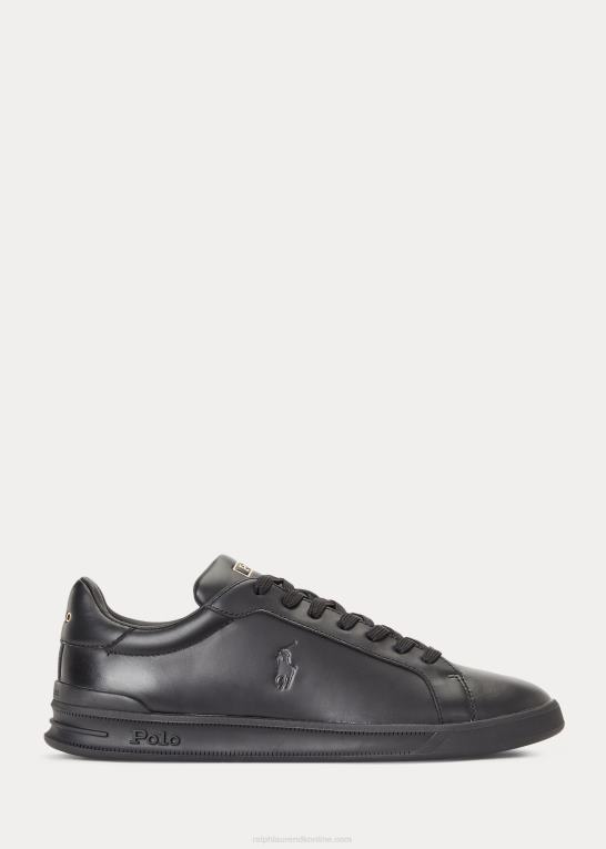 sort Mænd Ralph Lauren Heritage Court ii lædersneaker Z426B2192