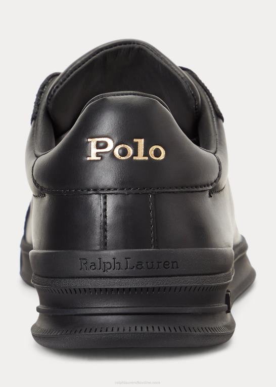 sort Mænd Ralph Lauren Heritage Court ii lædersneaker Z426B2192