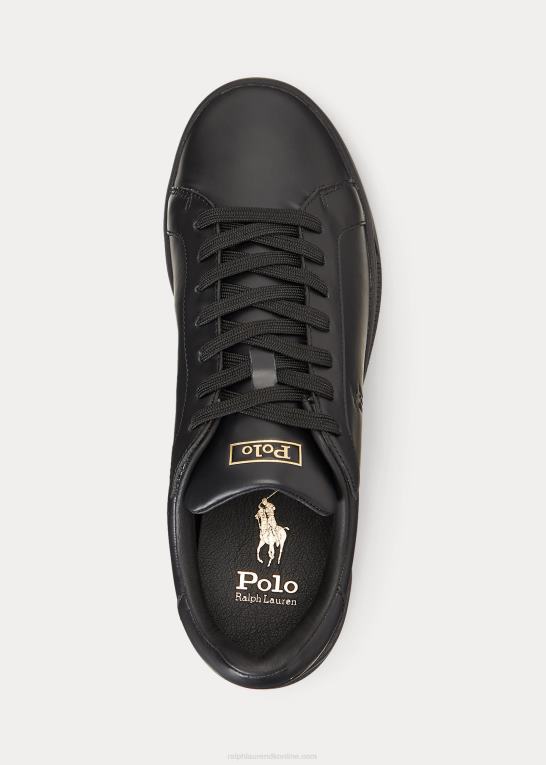 sort Mænd Ralph Lauren Heritage Court ii lædersneaker Z426B2192