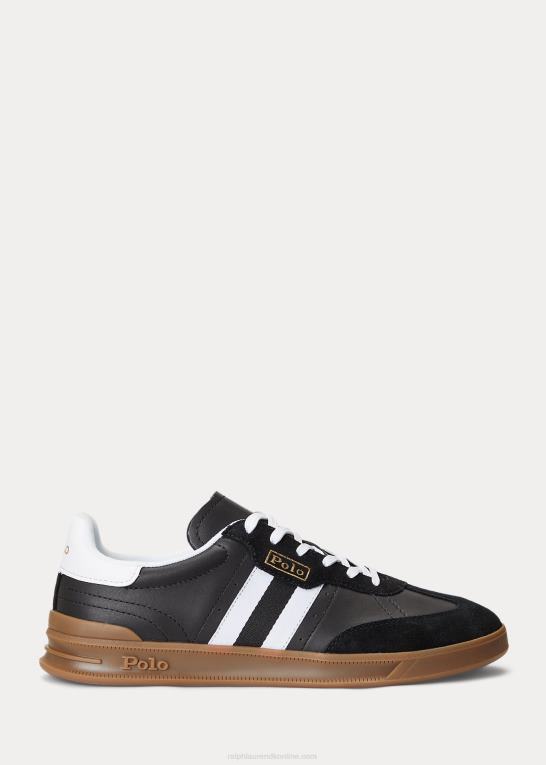 sort Mænd Ralph Lauren Heritage aera sneaker i ruskind og læder Z426B8727