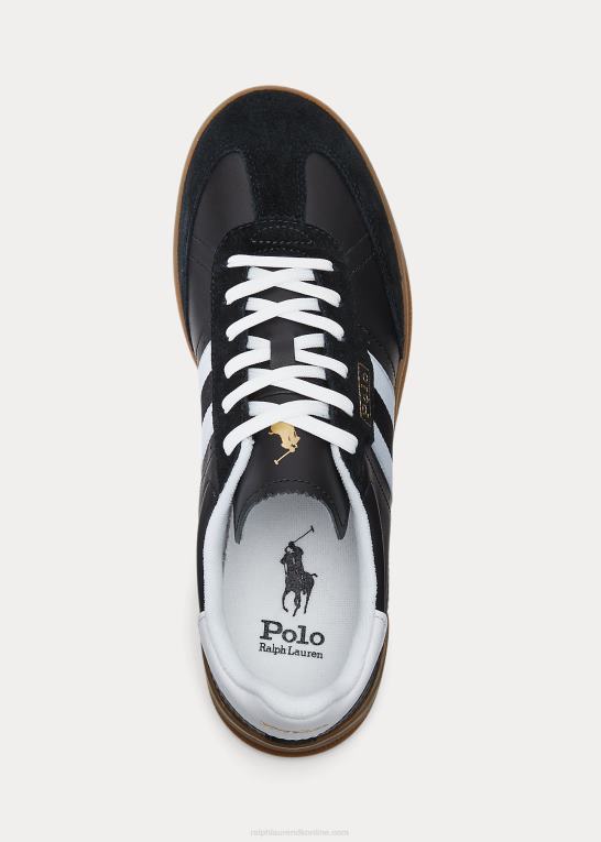 sort Mænd Ralph Lauren Heritage aera sneaker i ruskind og læder Z426B8727