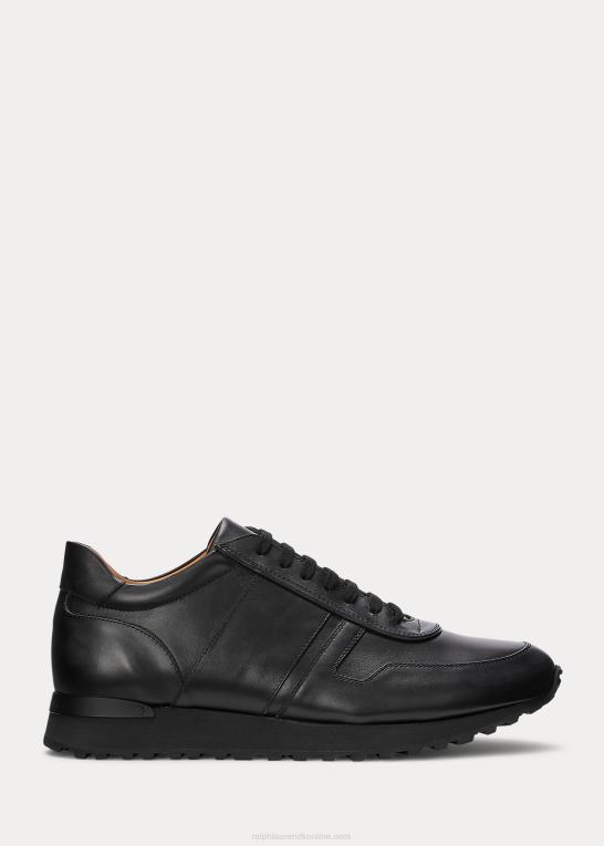 sort Mænd Ralph Lauren ethan kalveskindssneaker Z426B1947