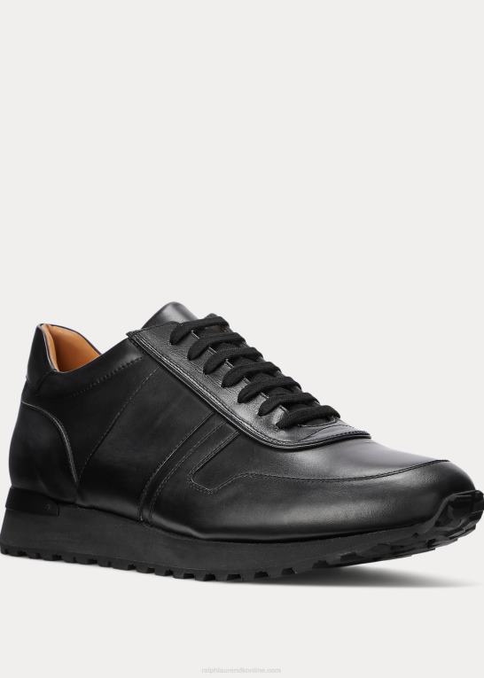 sort Mænd Ralph Lauren ethan kalveskindssneaker Z426B1947