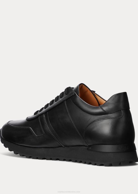 sort Mænd Ralph Lauren ethan kalveskindssneaker Z426B1947