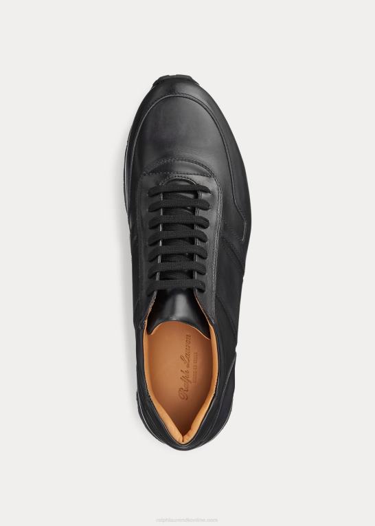sort Mænd Ralph Lauren ethan kalveskindssneaker Z426B1947