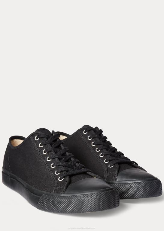 sort Mænd Ralph Lauren lærred sneaker Z426B1956
