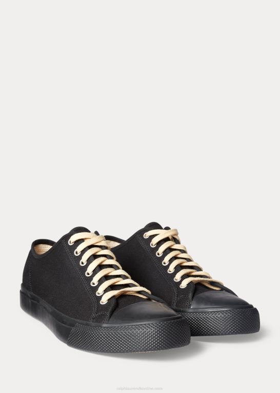 sort Mænd Ralph Lauren lærred sneaker Z426B1956
