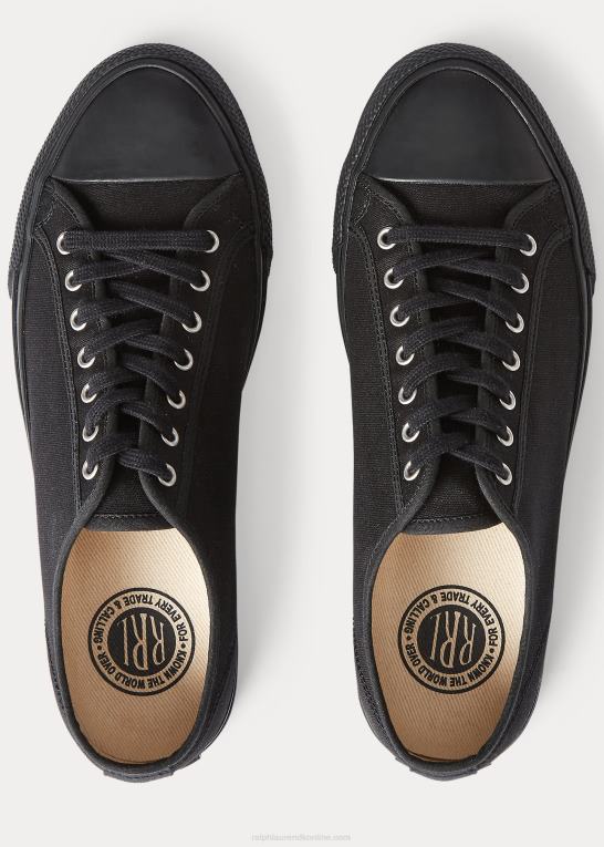 sort Mænd Ralph Lauren lærred sneaker Z426B1956