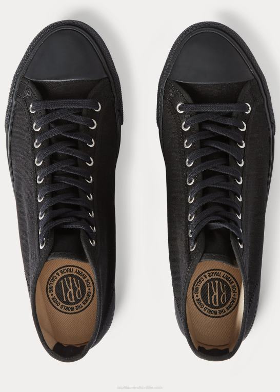 sort Mænd Ralph Lauren mayport canvas sneaker Z426B1958