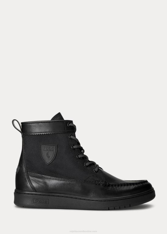 sort Mænd Ralph Lauren ranger ii læder & oxford sneaker støvle Z426B2207