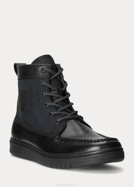 sort Mænd Ralph Lauren ranger ii læder & oxford sneaker støvle Z426B2207