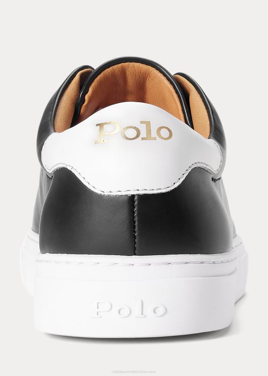 sort Mænd Ralph Lauren sneaker i jermain læder Z426B2014