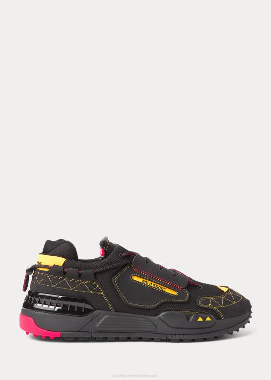 sort/gul Mænd Ralph Lauren ps200 sneaker Z426B1940