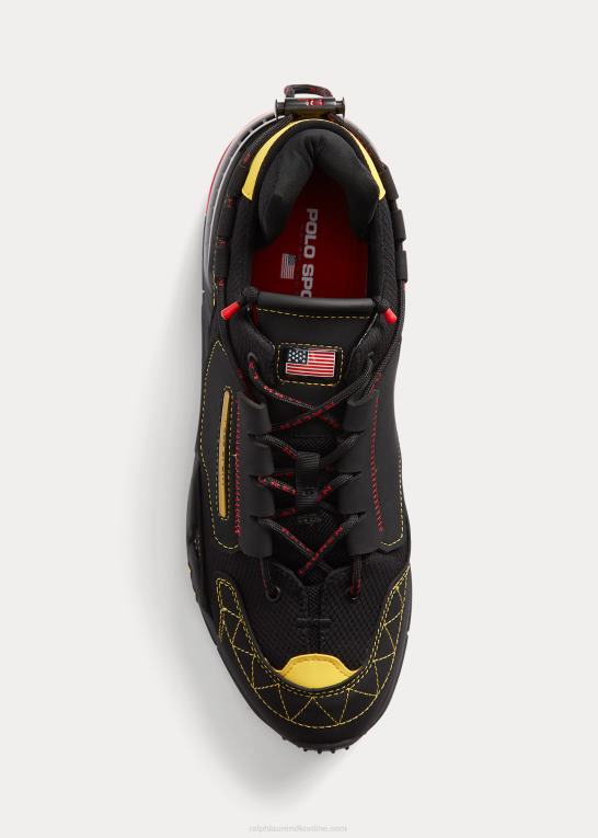 sort/gul Mænd Ralph Lauren ps200 sneaker Z426B1940