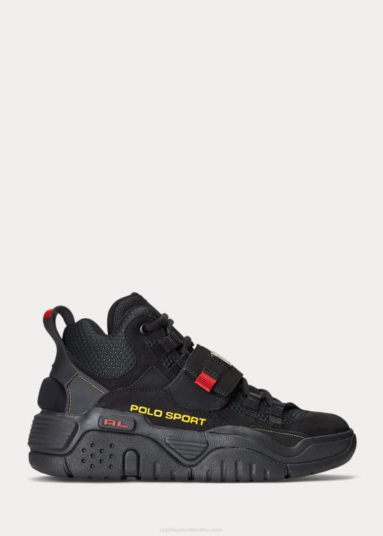 sort/rød/kanariegul Mænd Ralph Lauren ps100 high-top sneaker Z426B1933