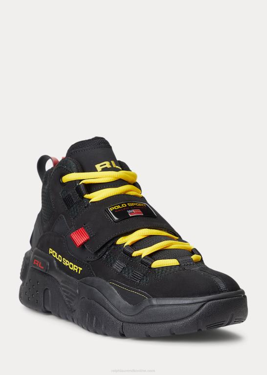 sort/rød/kanariegul Mænd Ralph Lauren ps100 high-top sneaker Z426B1933
