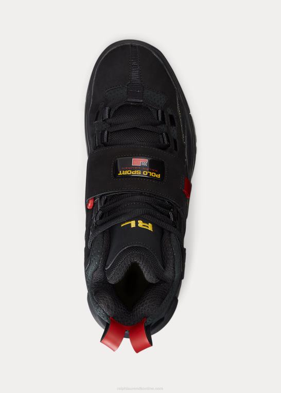 sort/rød/kanariegul Mænd Ralph Lauren ps100 high-top sneaker Z426B1933