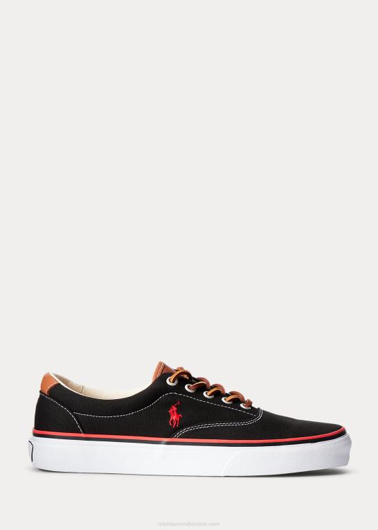 sort/rl 2000 rød Mænd Ralph Lauren keaton canvas sneaker Z426B2195
