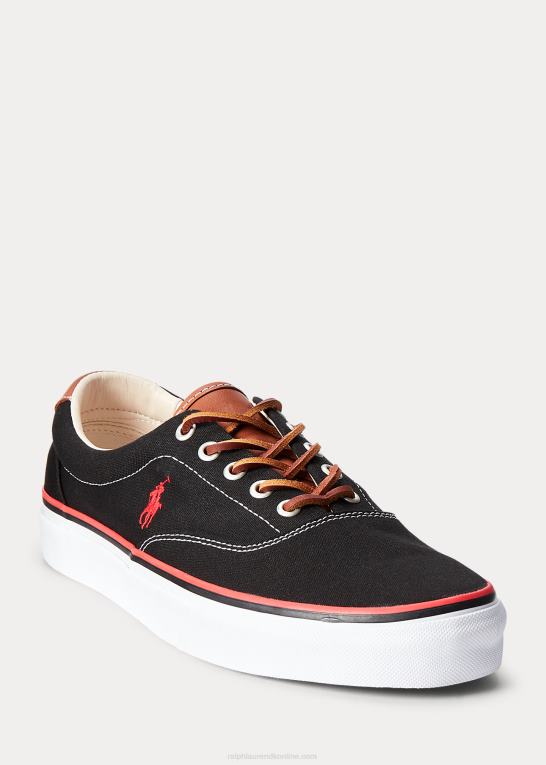sort/rl 2000 rød Mænd Ralph Lauren keaton canvas sneaker Z426B2195