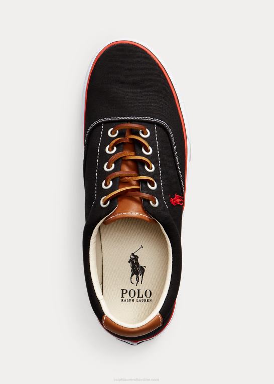 sort/rl 2000 rød Mænd Ralph Lauren keaton canvas sneaker Z426B2195