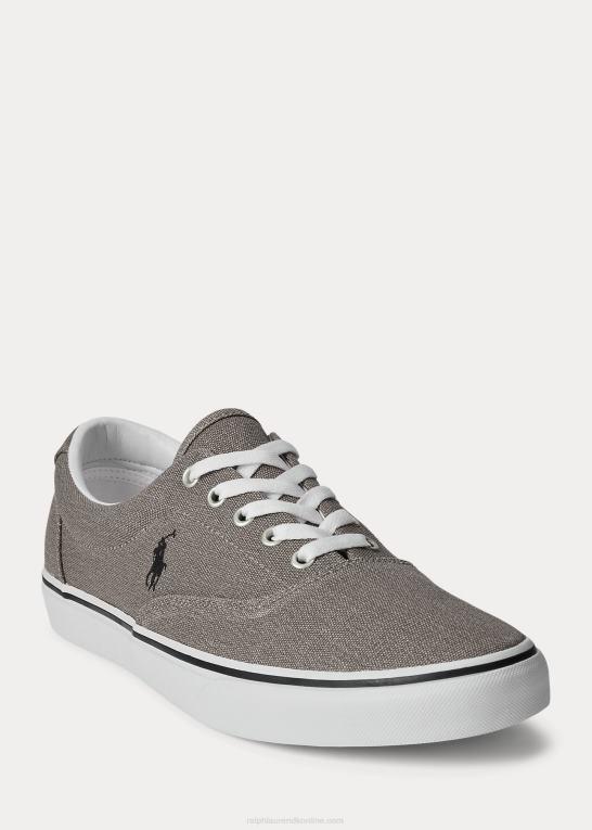 sort/sikkerhedsgul Mænd Ralph Lauren keaton farveskiftende canvas sneaker Z426B2028