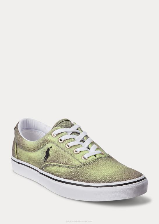 sort/sikkerhedsgul Mænd Ralph Lauren keaton farveskiftende canvas sneaker Z426B2028