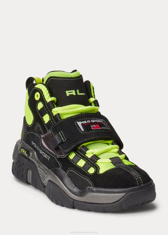sort/sikkerhedsgul Mænd Ralph Lauren ps100 high-top sneaker Z426B1934