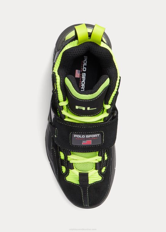 sort/sikkerhedsgul Mænd Ralph Lauren ps100 high-top sneaker Z426B1934