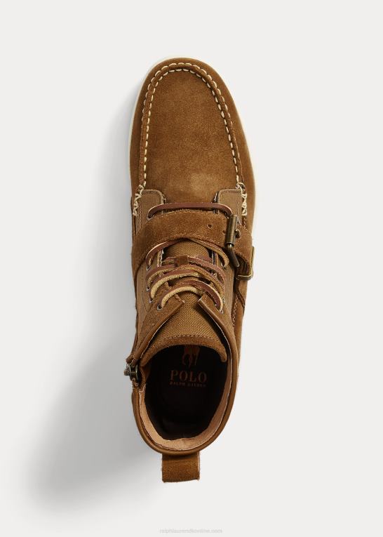 tan Mænd Ralph Lauren ranger nubuck & canvas sneaker støvle Z426B2199