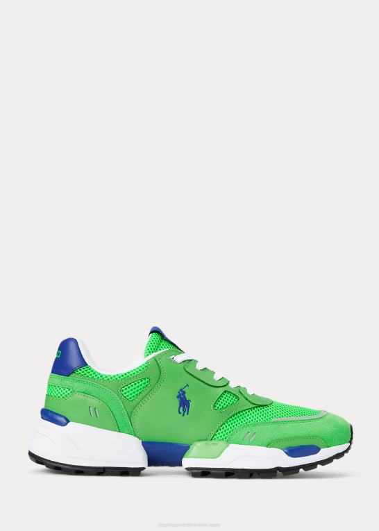 tukan grøn/kongelig Mænd Ralph Lauren joggersneaker i ruskind og mesh Z426B1972