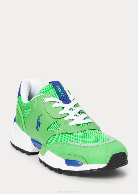 tukan grøn/kongelig Mænd Ralph Lauren joggersneaker i ruskind og mesh Z426B1972