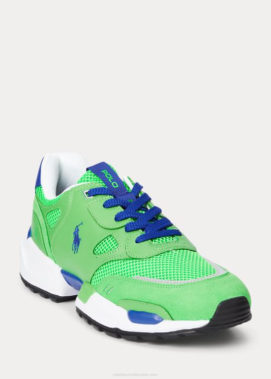 tukan grøn/kongelig Mænd Ralph Lauren joggersneaker i ruskind og mesh Z426B1972