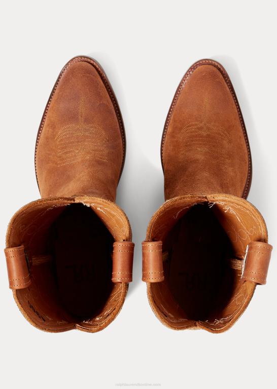 let java 002 Mænd Ralph Lauren plainview ruskind cowboystøvle Z426B2137