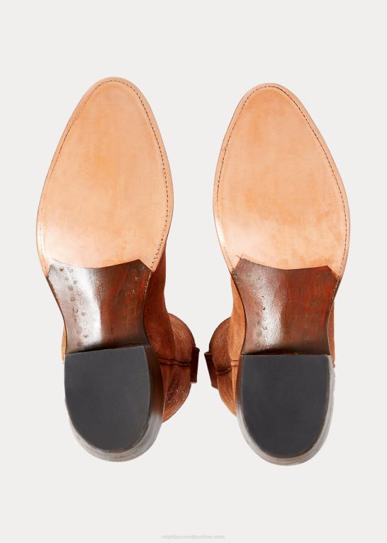 let java 002 Mænd Ralph Lauren plainview ruskind cowboystøvle Z426B2137