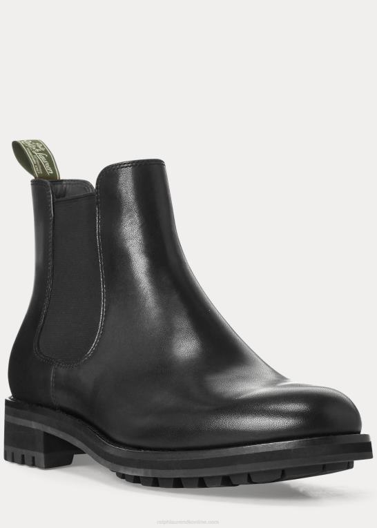 sort Mænd Ralph Lauren Bryson chelsea støvle i læder Z426B2121