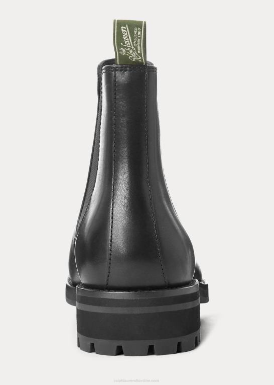 sort Mænd Ralph Lauren Bryson chelsea støvle i læder Z426B2121
