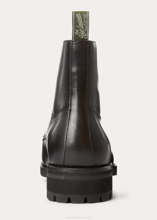 sort Mænd Ralph Lauren bryson cap-toe læderstøvle Z426B2123
